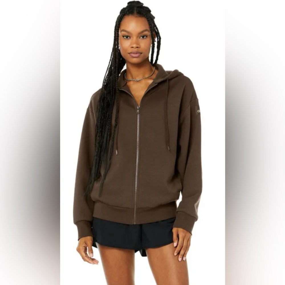 Alo Everyday Zip Hoodie - Brown